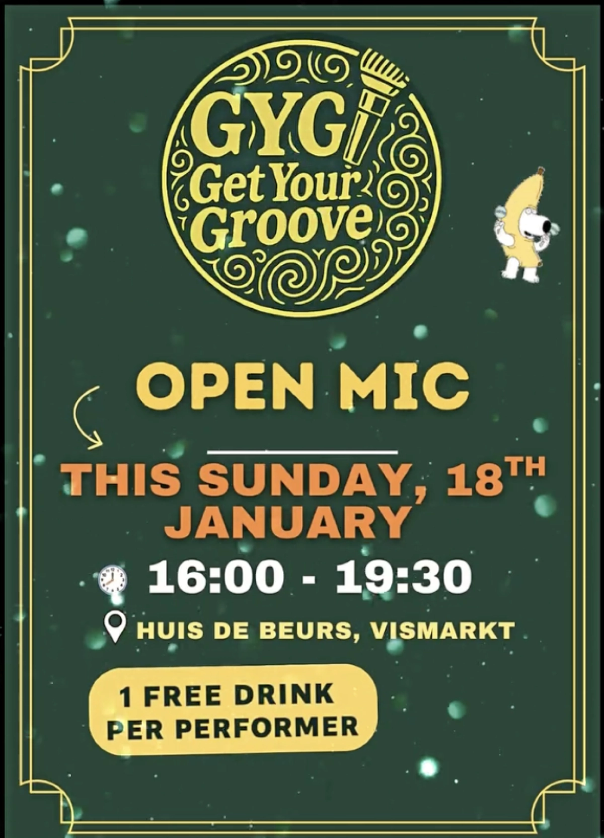 Get Your Groove is back at Huis de Beurs!